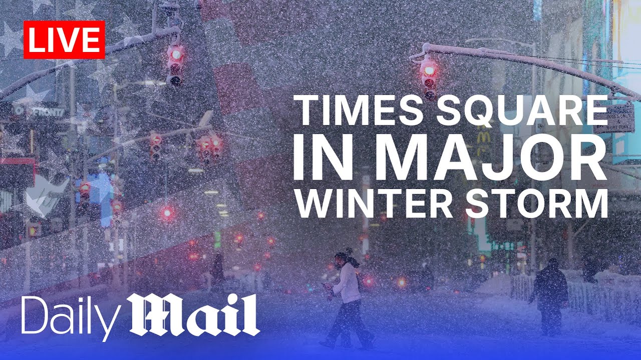 LIVE | New York's Time Square as the city faces a major winter storm