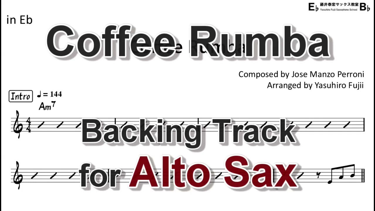 Coffee Rumba - Backing Track with Sheet Music for Alto Sax