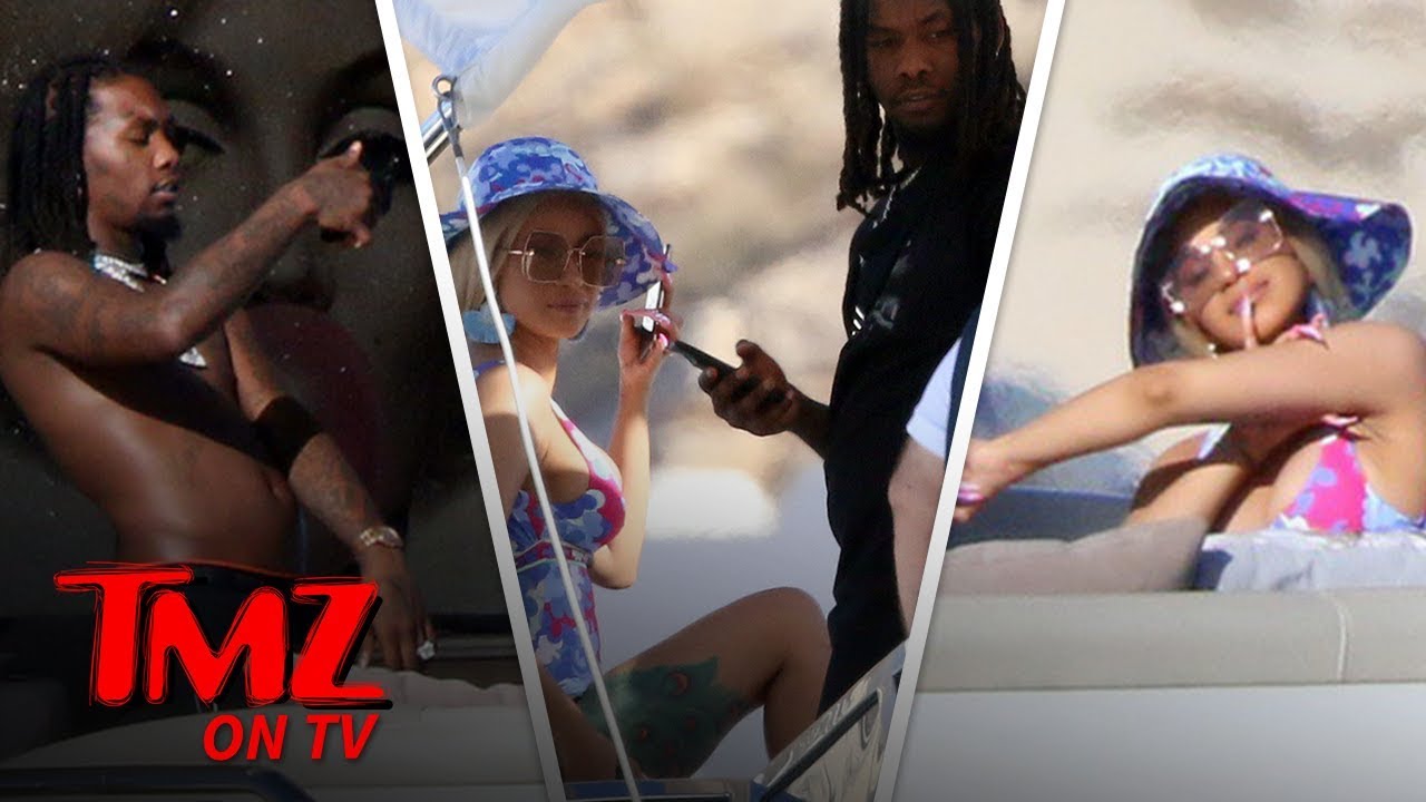 Cardi B and Offset Together on a Yacht in Mexico | TMZ TV
