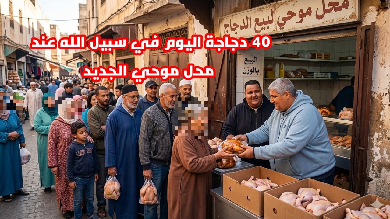 تبارك الله موحي صدق أكثر من 40 دجاجة اليوم في محله الجديد ورسالة للمسؤولين صاوبو لينا هاذ السوق