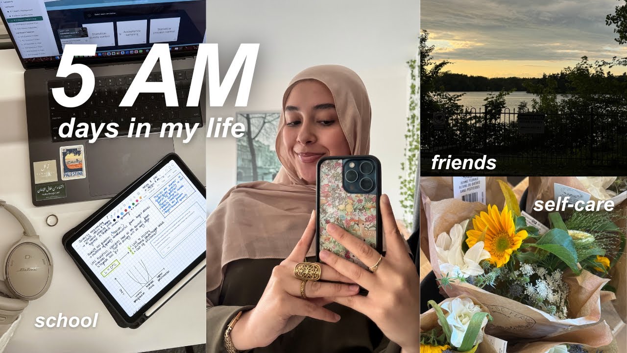 5 AM days in my life | studying, early mornings, gym, coloring, and more!