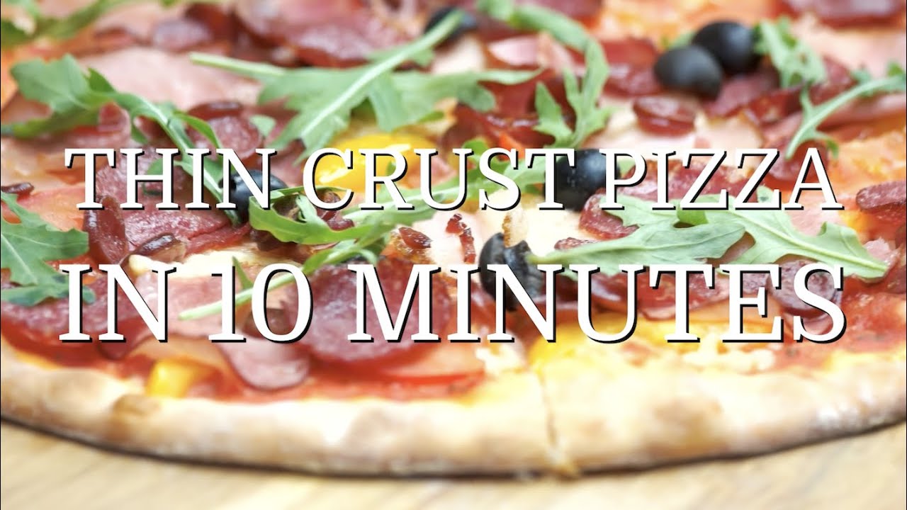 HOME MADE THIN CRUST PIZZA IN 10 MINUTES  🍕🍕🍕