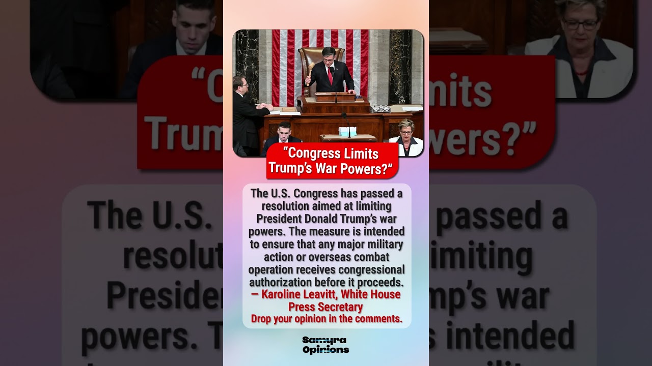 Can Congress Stop Trump From Going to War? Resolution Sparks Massive Debate  #trendingnow