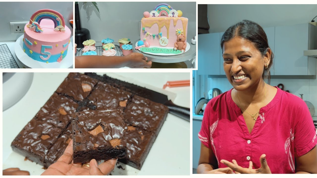 Naanga sandhosha patta mari neengalum feel paneenga/Brownie recipe/2 cake orders a day