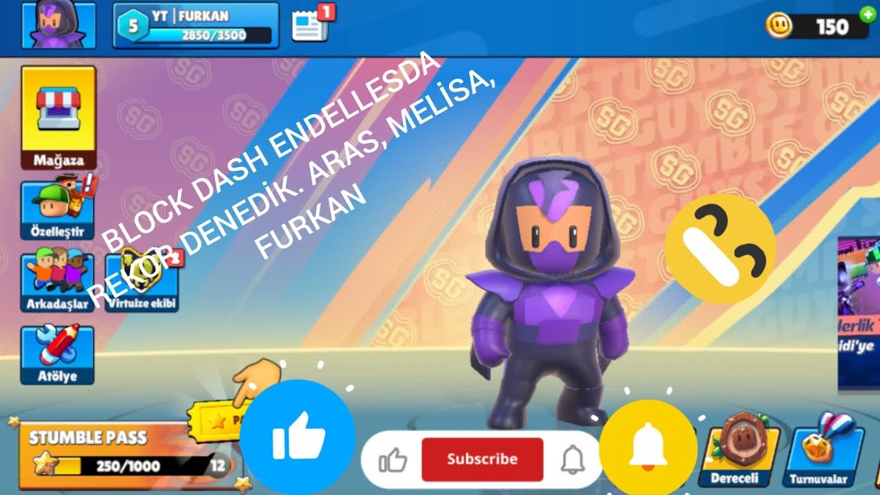 STUMBLE GUYS:SESSİZ BİR ŞEKİLDE REKOR DENEDİK.