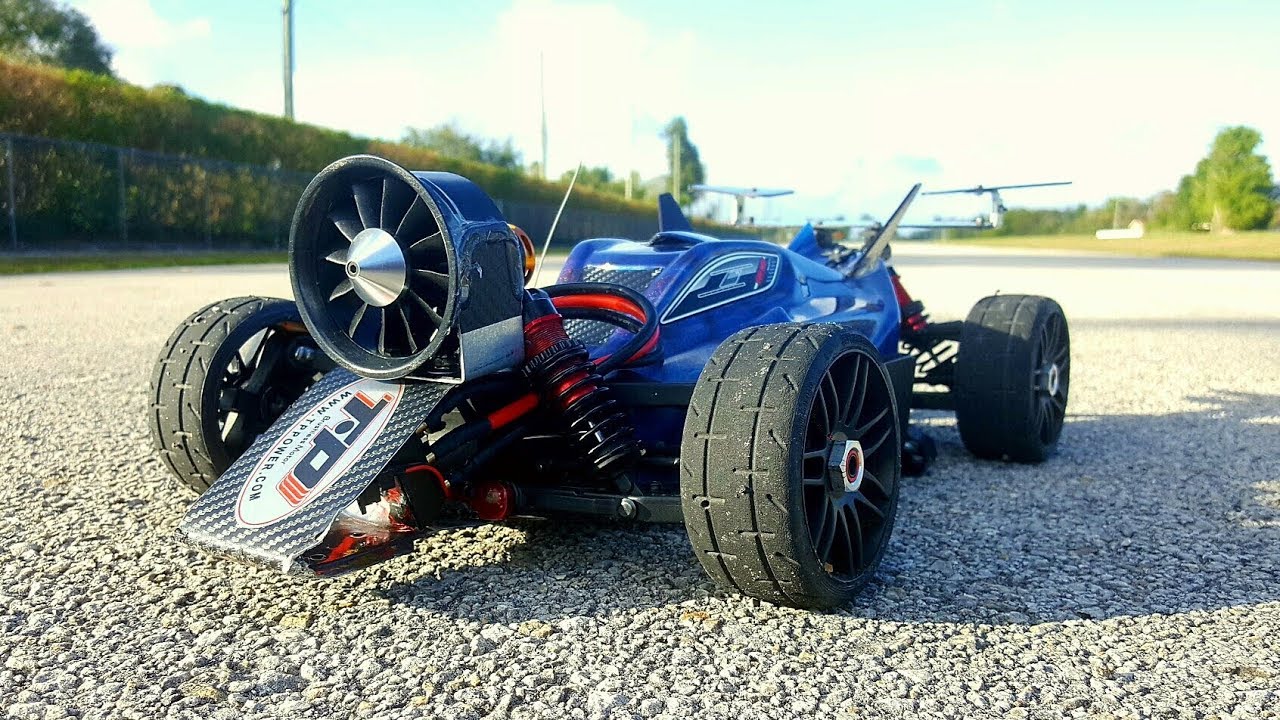 Jet Typhon 200+ KMH/ Hybrid Powered RC Car EDF Test