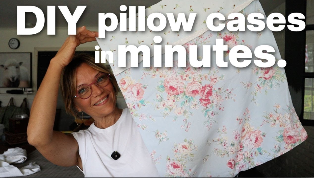 How to sew a pillowcase in minutes- burrito/roll-up method.