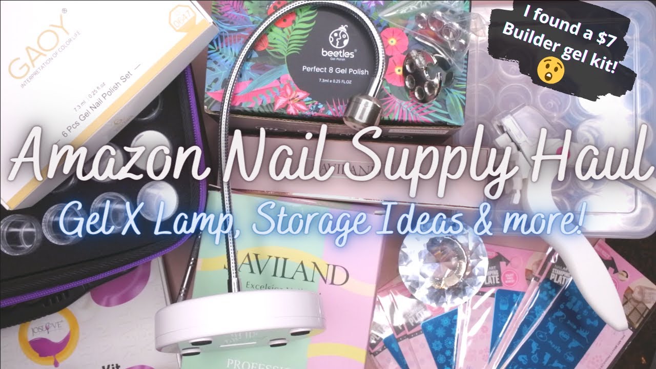 Huge Amazon Nail Supply Haul #7 (deals under $5) | Gel X Nail Lamp | Builder Gel Kits |Storage Ideas