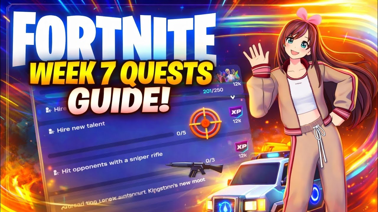 Fortnite Complete All WEEK 7 Quests - How to EASILY Complete Weekly Highlights Quests in Chapter 7