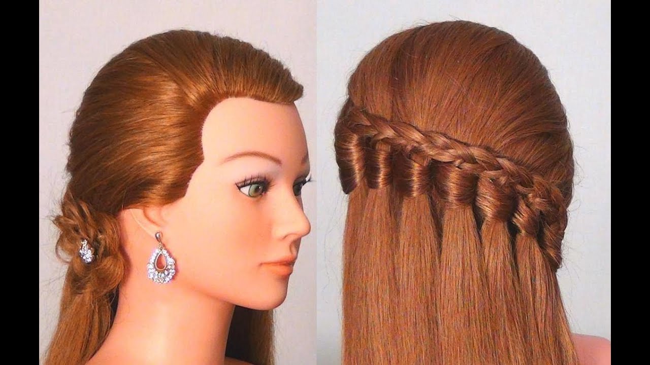 Прическа на каждый день с плетением. Easy every day hairstyle tutorial