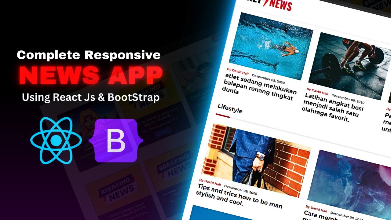 Create News Website Using React JS and Bootstrap | React JS Projects for Beginners