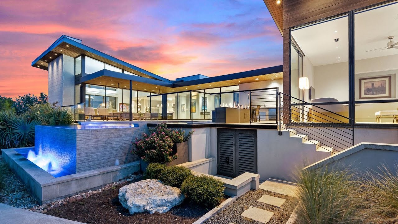 This $5,900,000 Breathtaking Home in Austin with finest finishes and dramatic views to the City