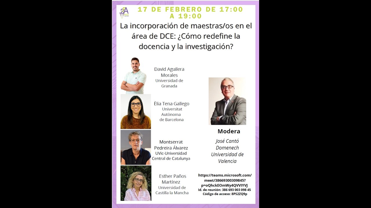 Webinar: La incorporación de maestros/as en el área de Didáctica de las Ciencias Experimentales