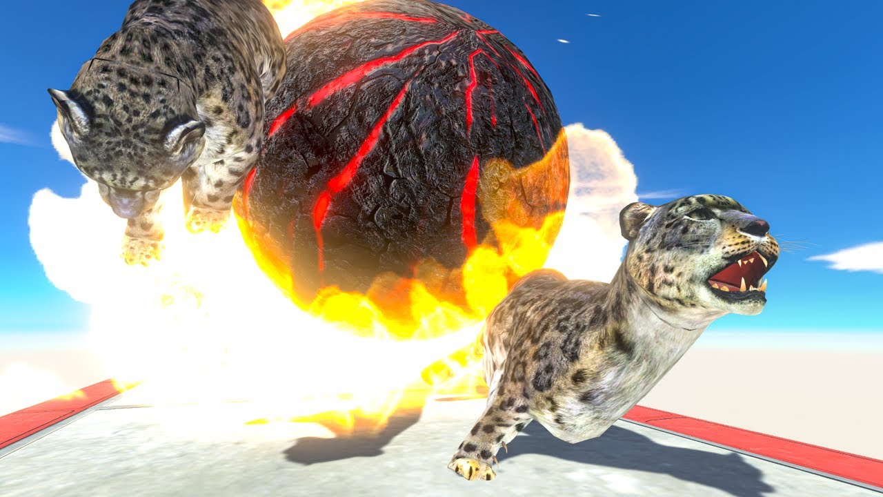 Run Away from Fireball - Animal Revolt Battle Simulator