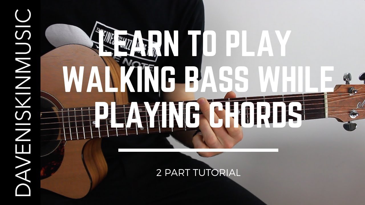 Learn Walking Bass On Guitar WHILE Playing Chords - Jazz Guitar Lesson (Part 1)