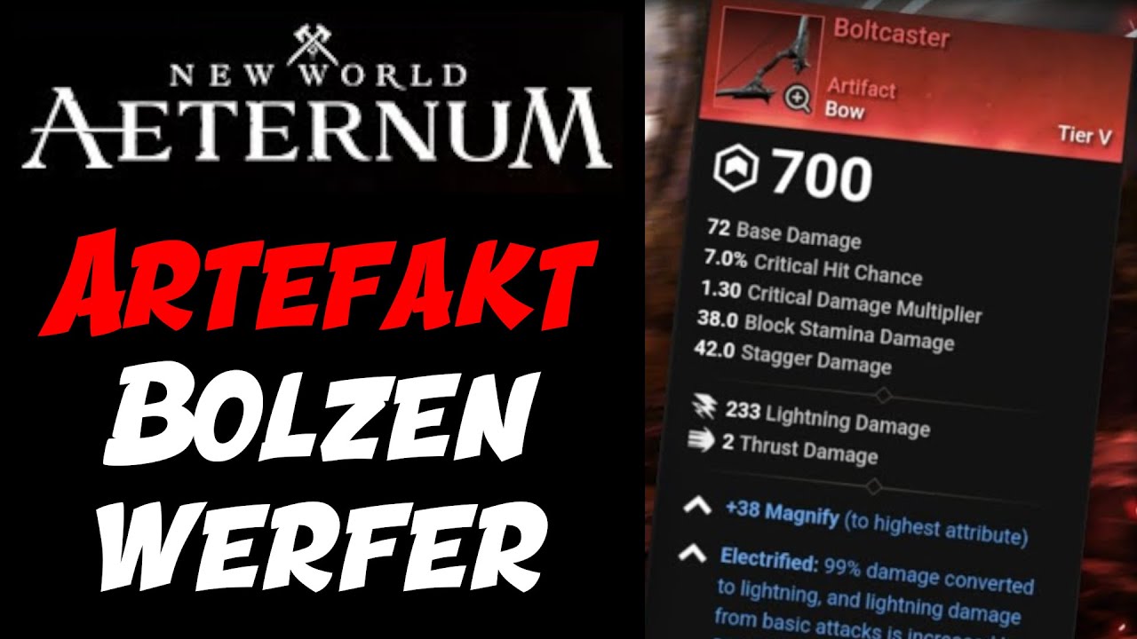 Bogen Artefakt Bolzenwerfer🧩New World Aeternum🧩