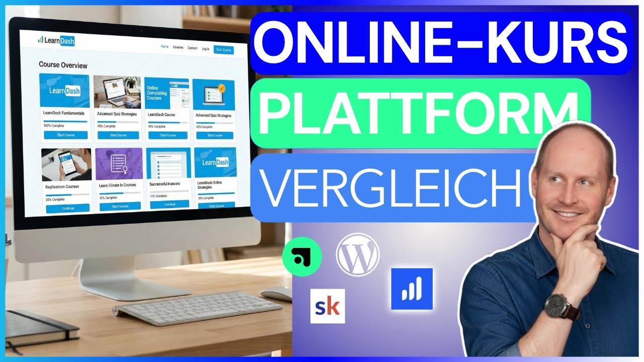 Online Kurse anbieten und verkaufen - WordPress Kursplattform im Vergleich zu extern - LearnDash