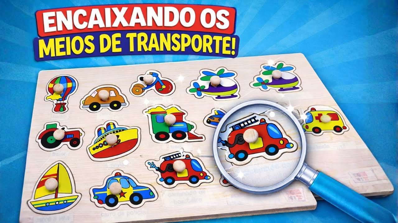 MEIOS DE TRANSPORTE 🚗🚁🚂 | Brincando e Aprendendo com Veículos de Serviço | Vídeo Infantil