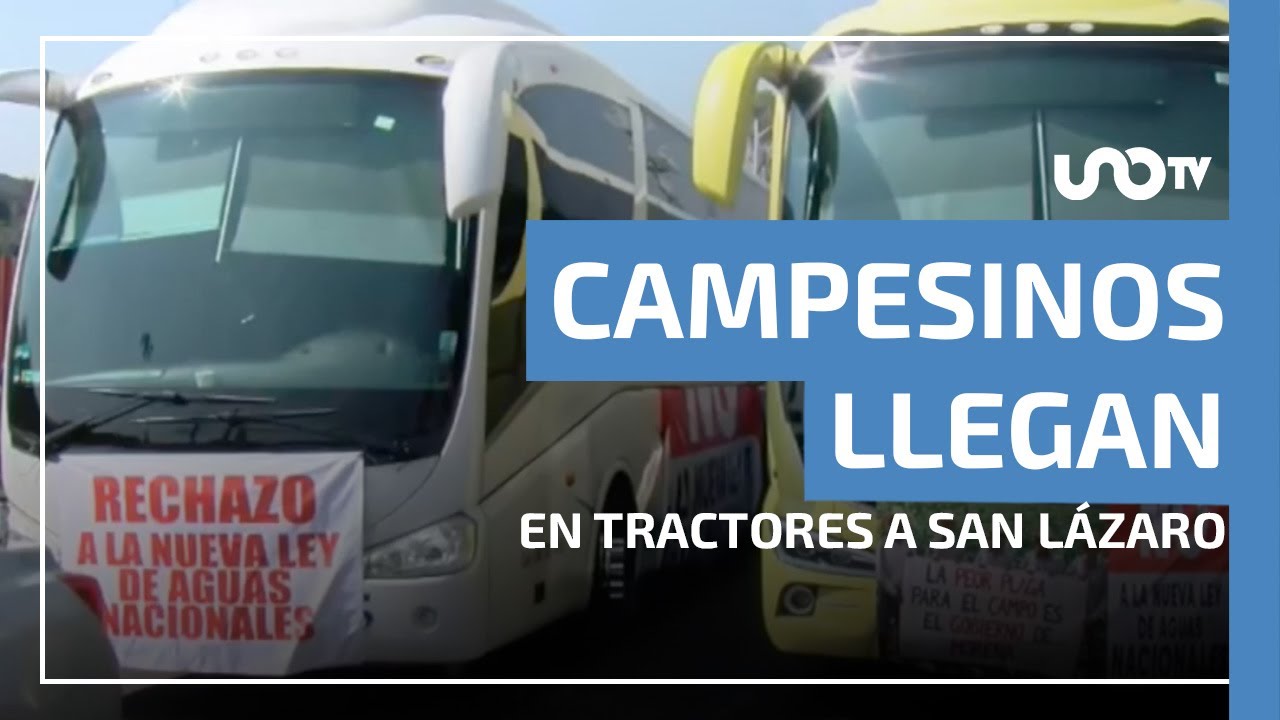 Campesinos en tractores llegan a San Lázaro; minuto a minuto de su protesta contra la Ley de Aguas