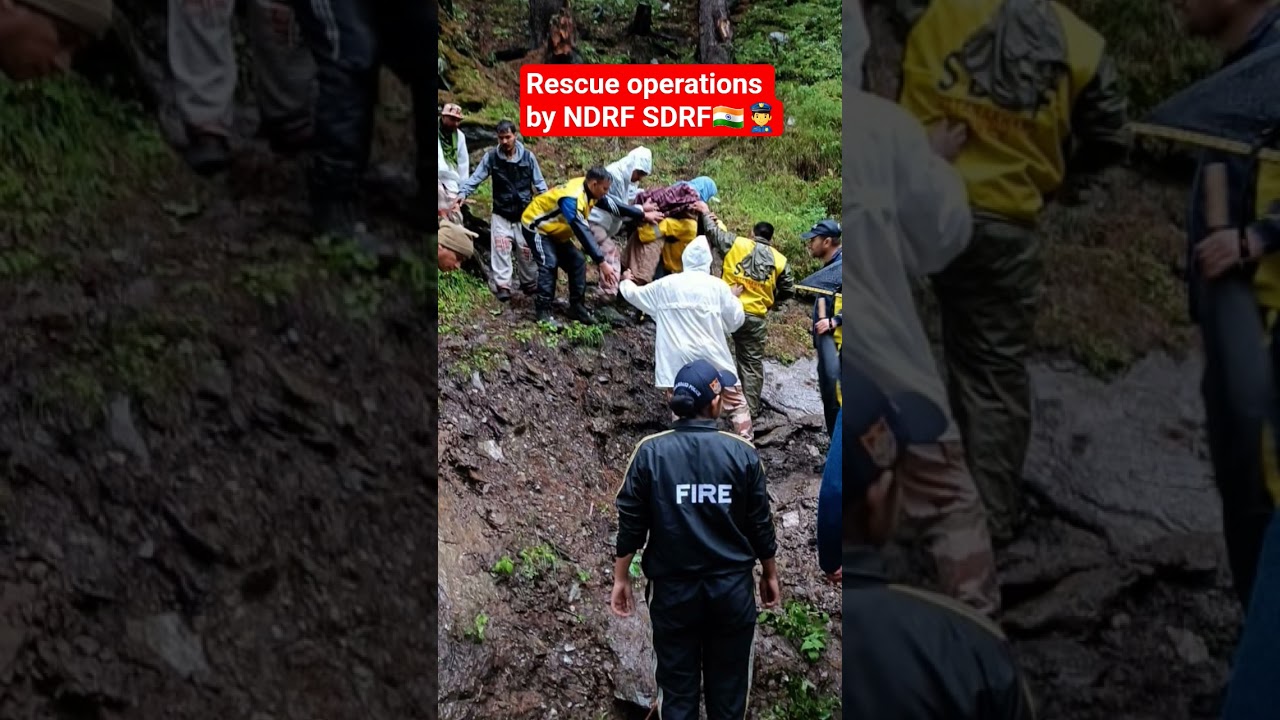 SDRF rescue operation in uttrakashi #flood #cloudburst