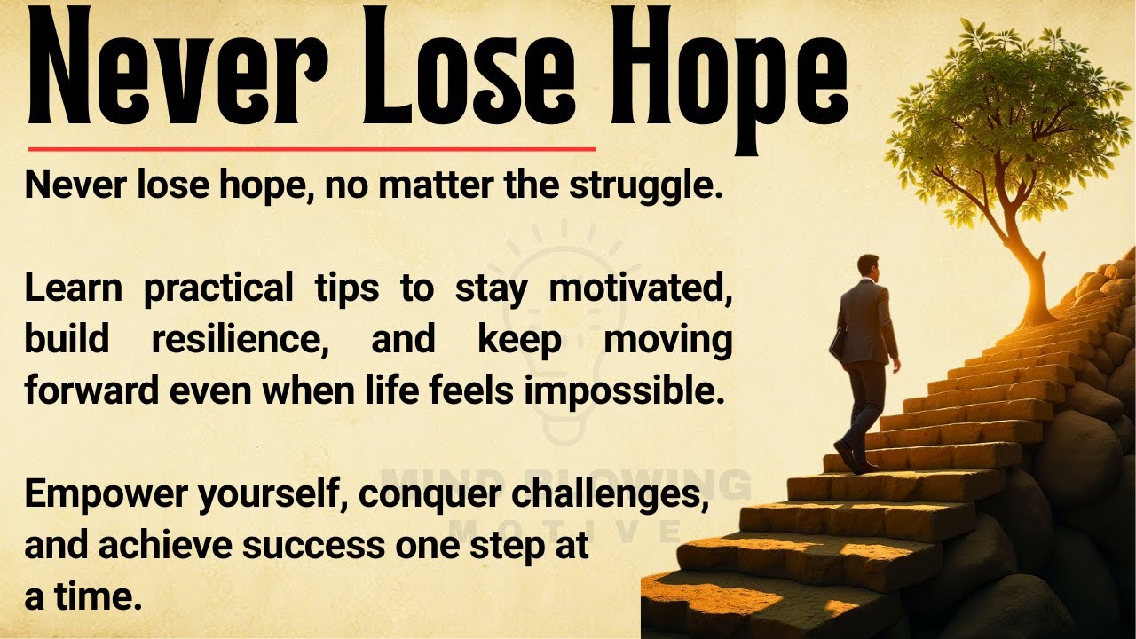 Never Lose Hope 🔥 || Powerful Motivation to Overcome Hard Times and Stay Strong || Graded Reader ✅