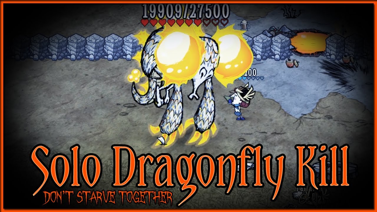 DST Solo Dragonfly Boss Kill (Wigfrid)