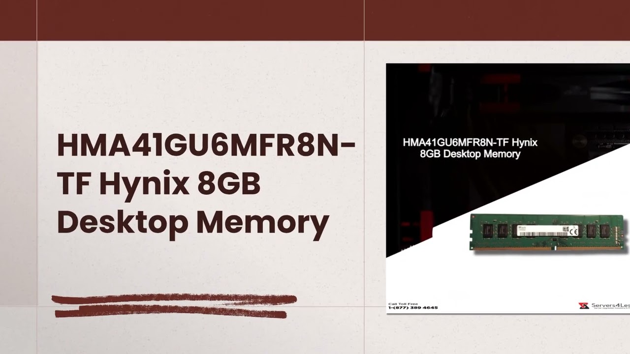 HMA41GU6MFR8N-TF Hynix 8GB DDR4 Desktop Memory