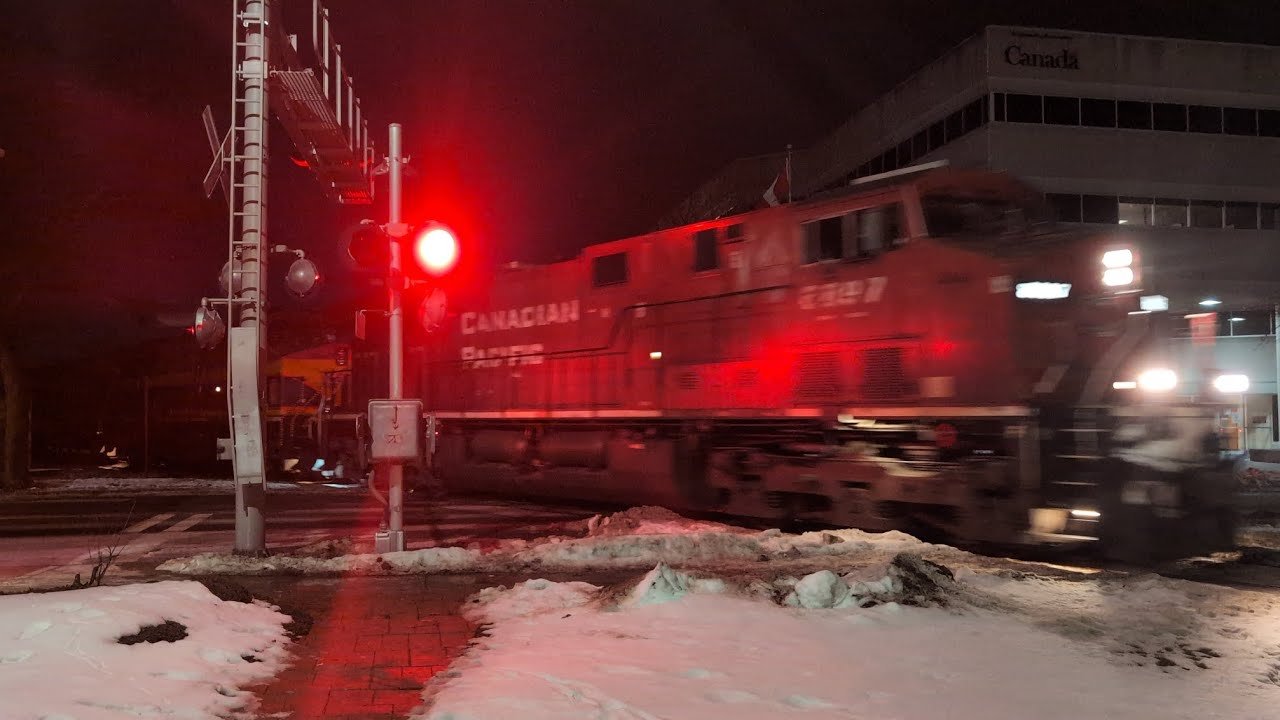 CPKC 231 passing downtown Chatham. Feb 10, 2026