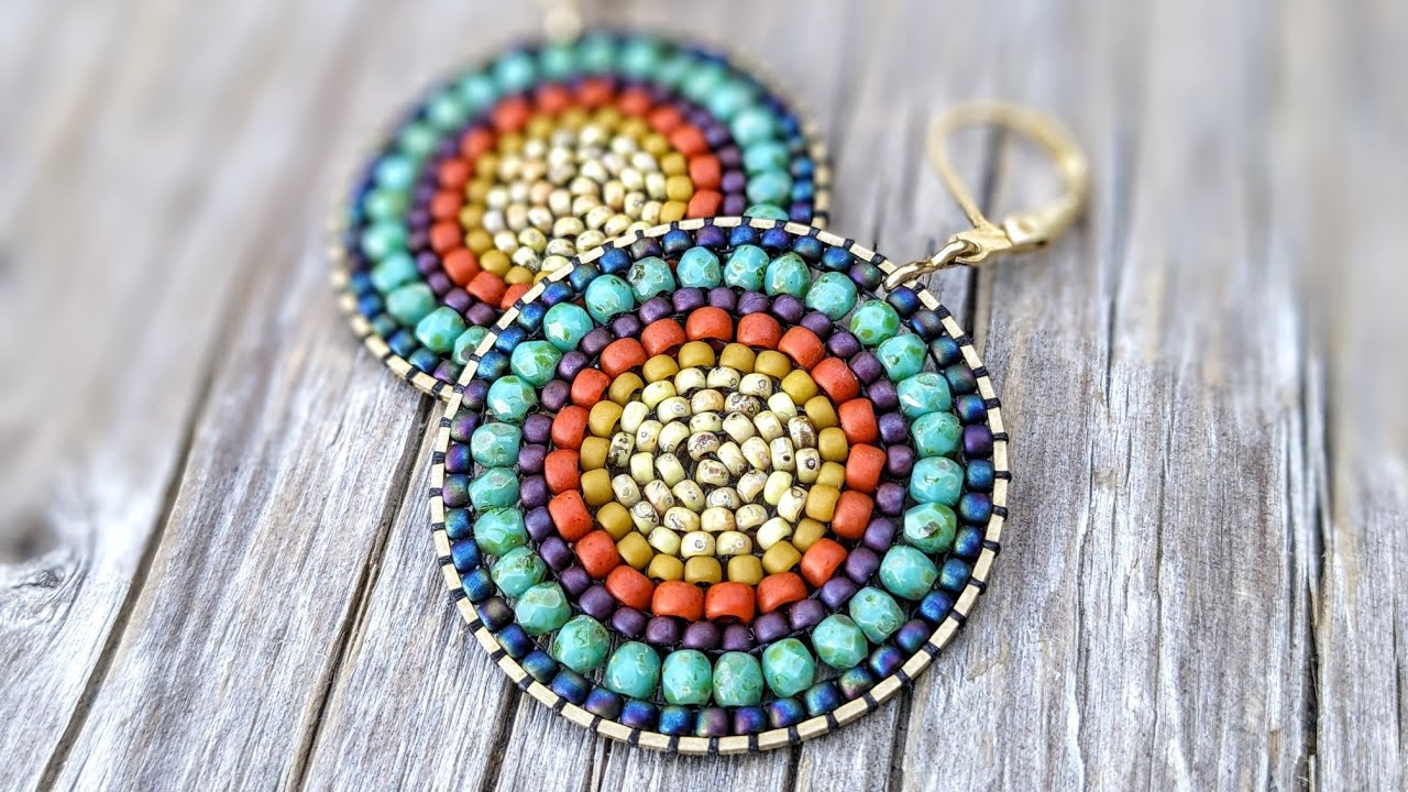 MANDALA  • How to Make Beaded Mandala Earring Tutorial
