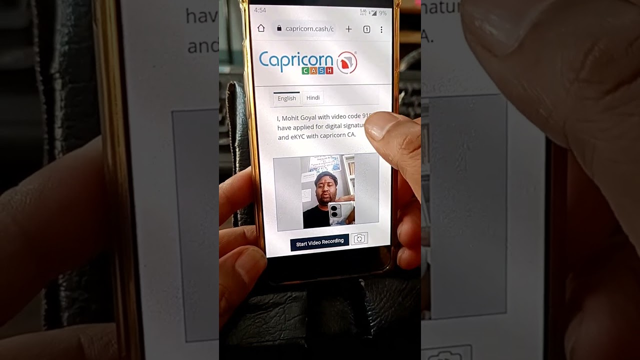 Capricorn Digital Signature (Dsc) Video Recording Process