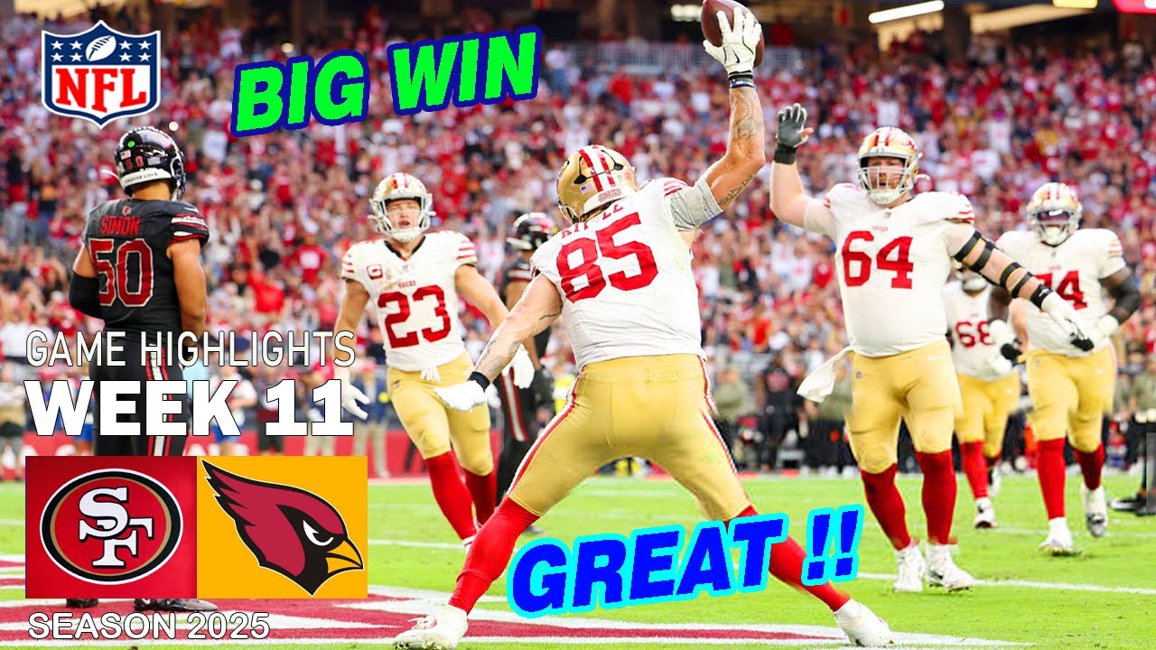 49ers против Cardinals [ПОЛНАЯ ВЕРСИЯ ИГРЫ] Лучшие моменты 11-й НЕДЕЛИ | Лучшие моменты НФЛ 2025