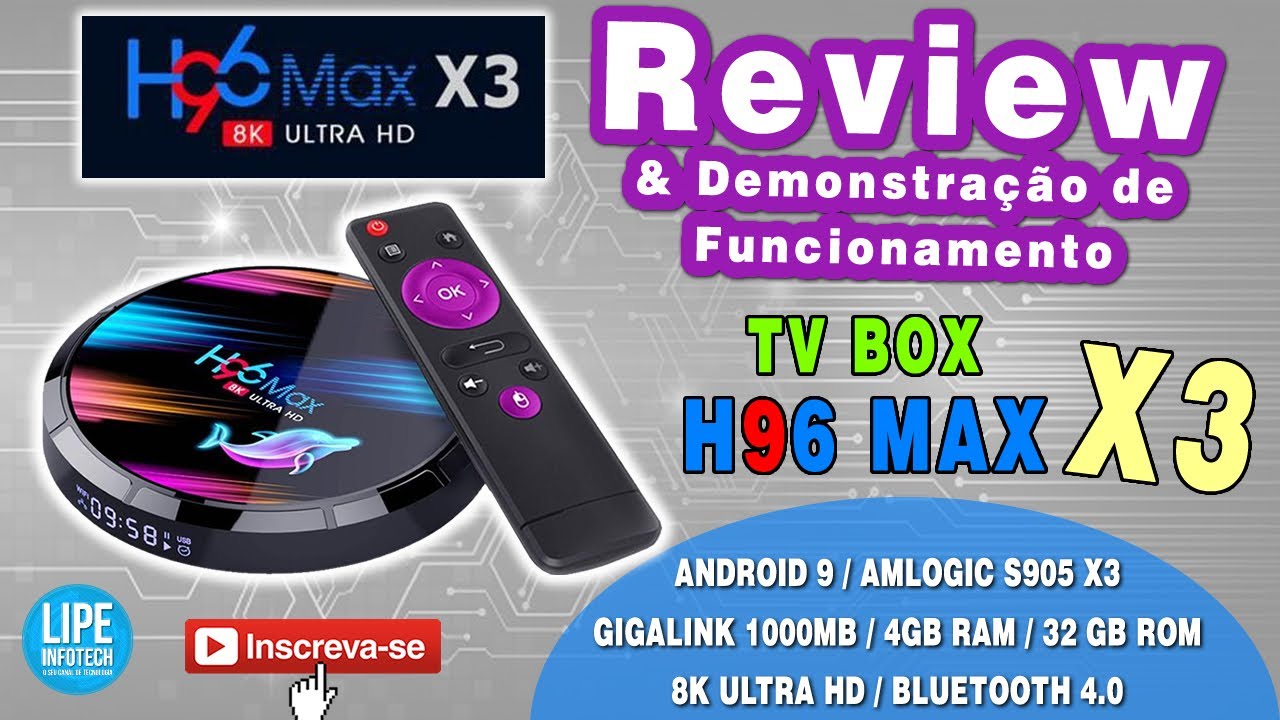 O TV BOX H96 Max X3 (Amlogic s905x3 4/32 GB) é o principal concorrente do TANIX TX3 #Review e dica