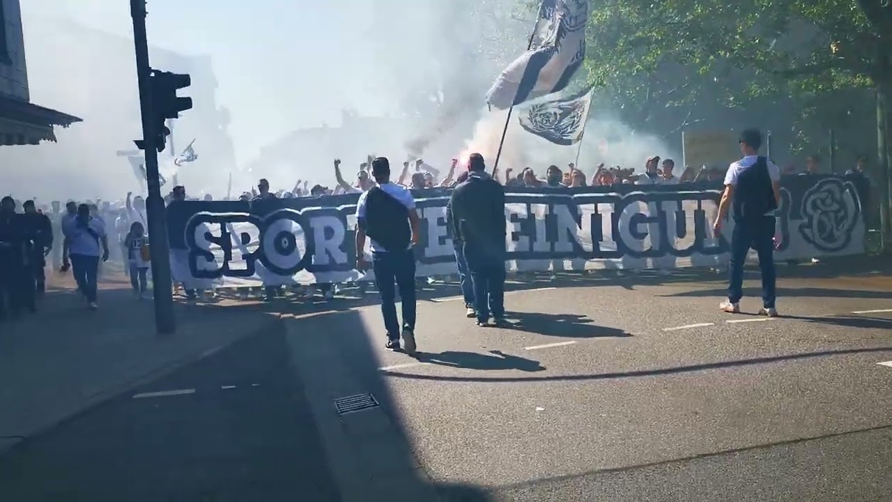 Fanmarsch der SV Elversberg zum Saisonende 2024/2025