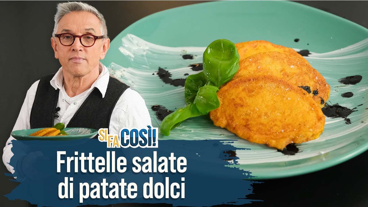 Frittelle salate di patate dolci con salsa allo yogurt - Si fa così | Chef BRUNO BARBIERI