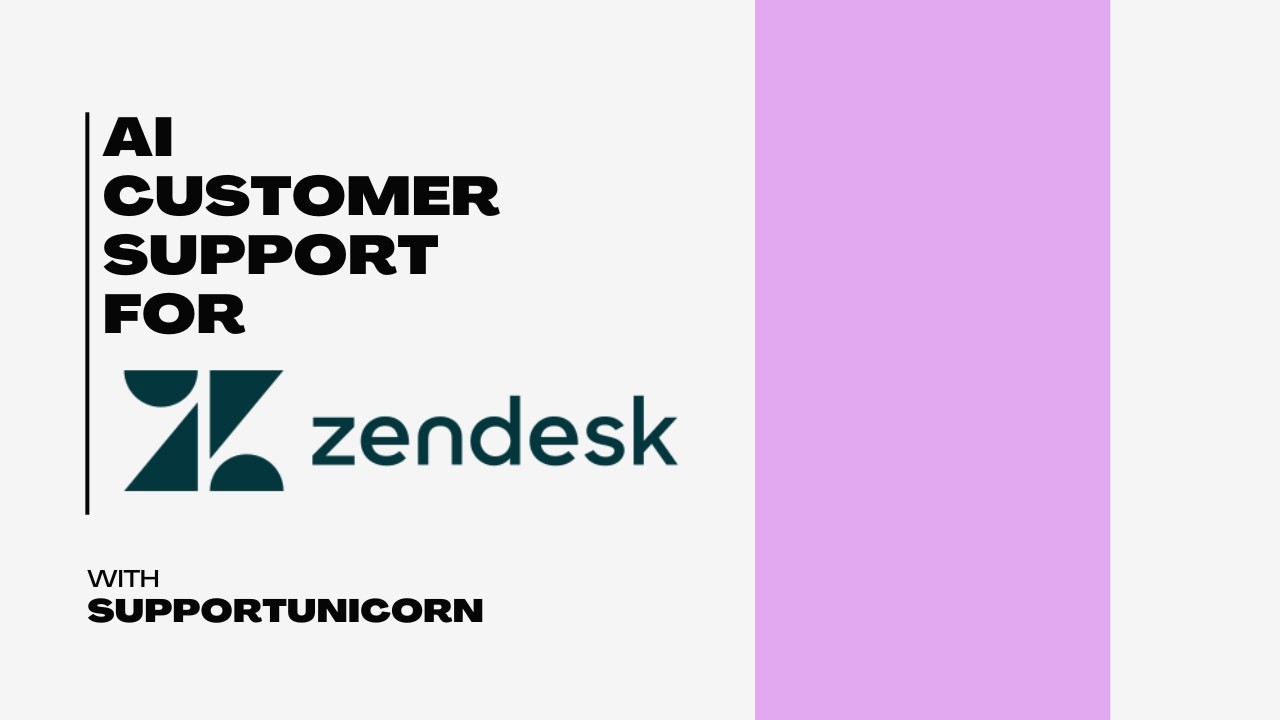 Zendesk AI Resolution Agent with @SupportUnicorn