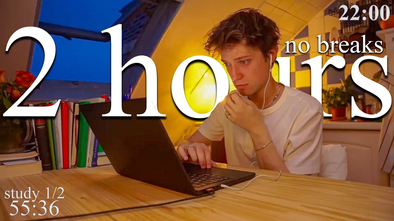 LIVE-SPECIAL | 2-HOUR study with me WITHOUT BREAKS in Paris 📚🌊 wave sounds