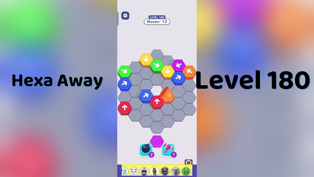 🧠 Hexa Away Level 180 Walkthrough