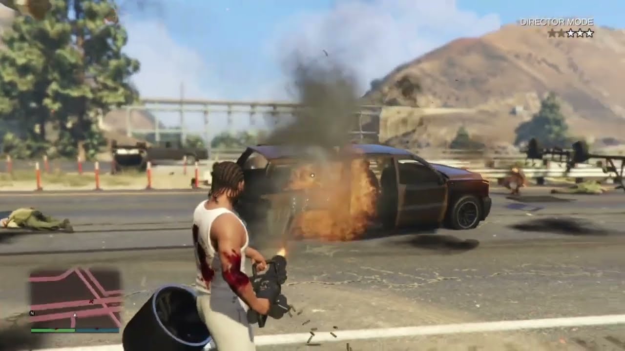 GTA 5: Chaos on the Freeway – Invincible Mode Activated #gta