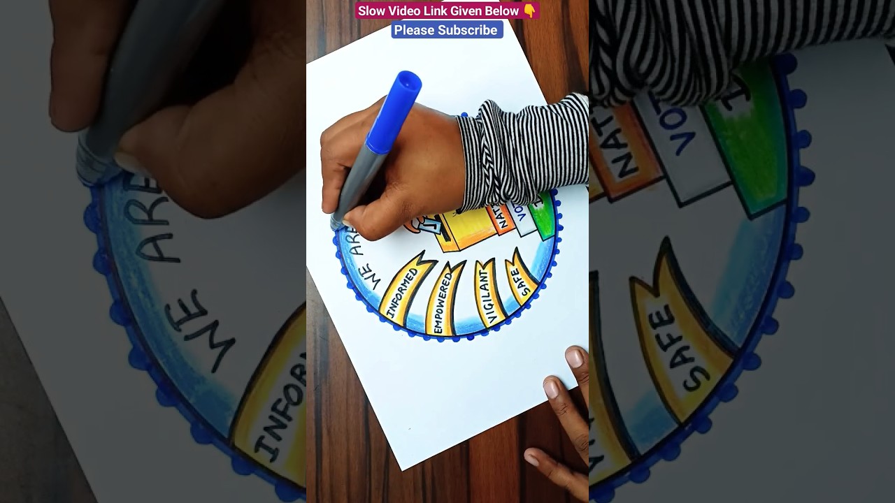 Voters Day Drawing | Voters Day Poster | Voters Awareness Drawing |  Matdata Jagrukta Poster