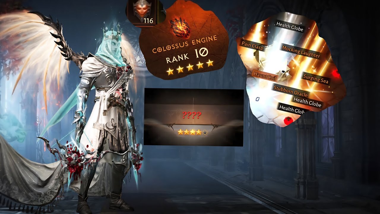 DIABLO IMMORTAL: 100+ CREST RUNS + 2x 4/5 gem and ranking up my last gem Rank 10 colossus engine