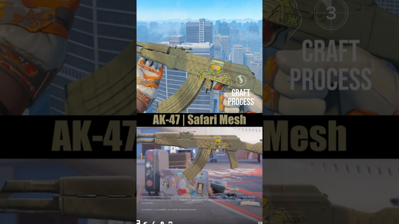 🧩Under 1$ Budget AK-47 | Safari Mesh Halo Sticker Craft in CS2 