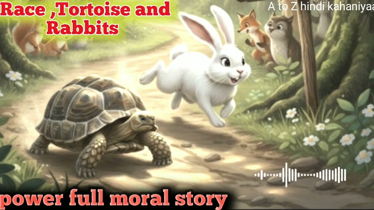 Race ~ Tortoise and Rabbits | Top Moralstory |  कछुआ ओर खरगोस कि कहानी. #shortsmoralstory