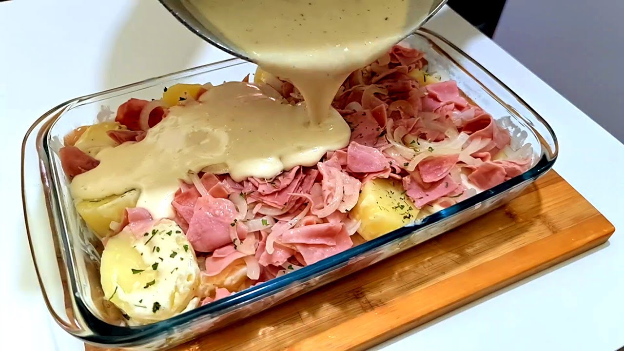 Só Batata e presunto você prepara um delicioso almoço em casa