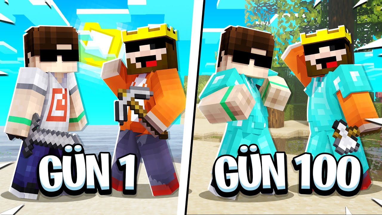 100 GÜN ADA CHALLENGE Minecraft ISSIZ ADA #5