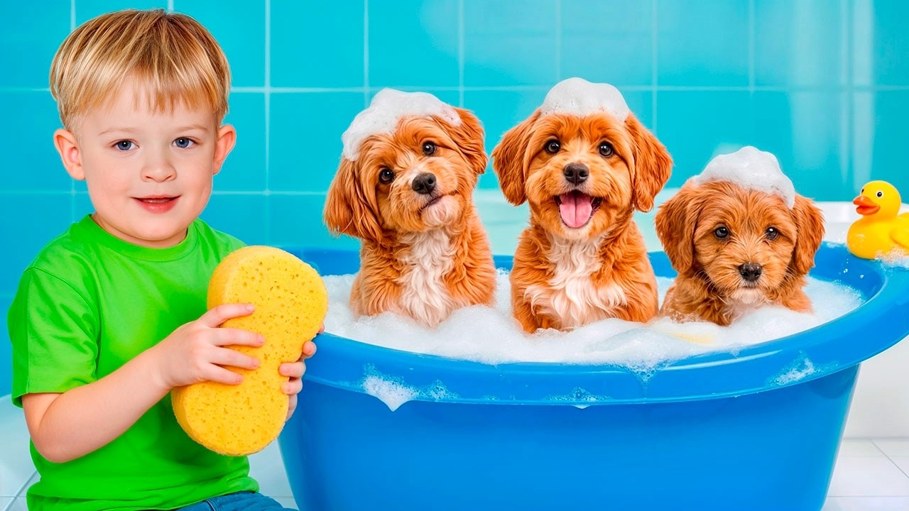 Adam and Mom's Puppy To-Do List 🐾 How to Take Care of a Pet!