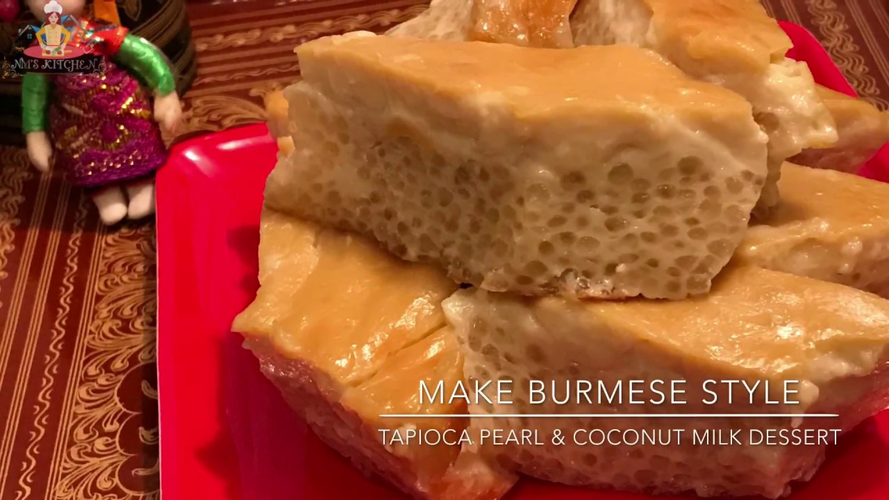 How to make Burmese Coconut Milk & Tapioca Pearl Dessert 🍮 (ႏွစ္ထပ္သာကူျပင္ျပဳလုပ္နည္း)