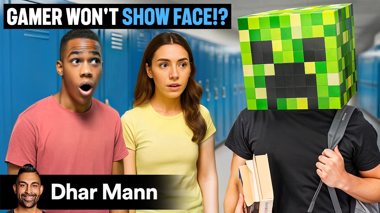Подросток надевает маску Minecraft, чтобы скрыть лицо | Dhar Mann Studios