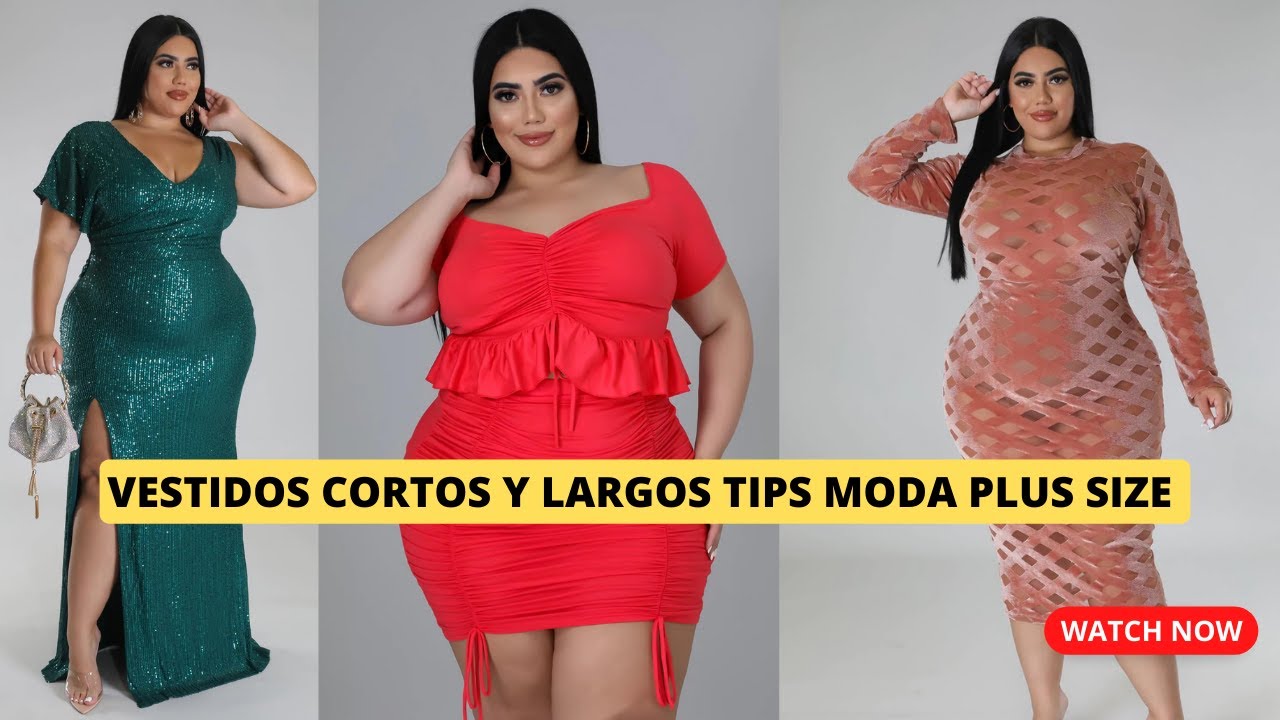 Vestidos cortos y largos Moda plus size 2023