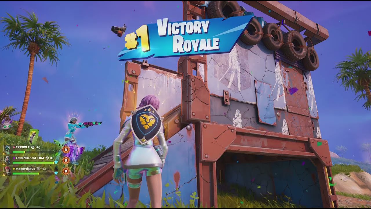 Fortnite win w Marissa,maddy and bolt