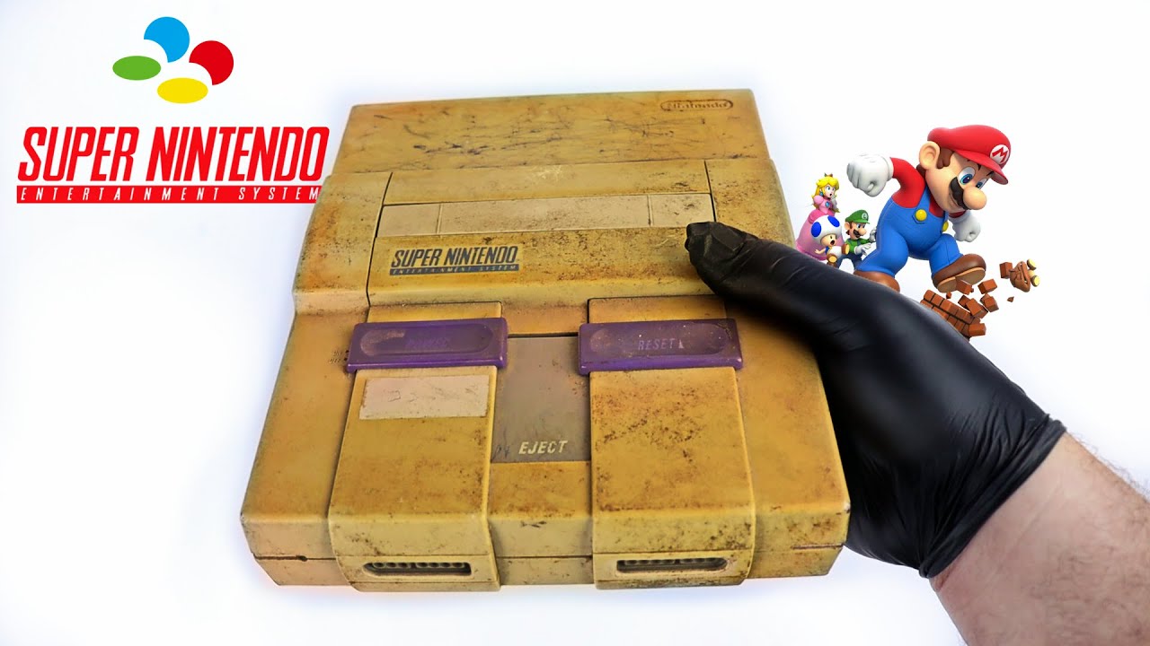Восстановление сломанной и пожелтевшей Nintendo SNES - Восстановление и ремонт ретро-консоли - ASMR